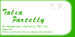 talia partelly business card